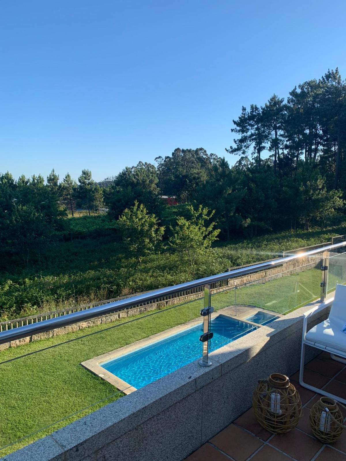 "Sanxenxo Holidays" Atico Con Garaje, Barbacoa Y Piscina A 5 Min Del Centro Bagian luar foto